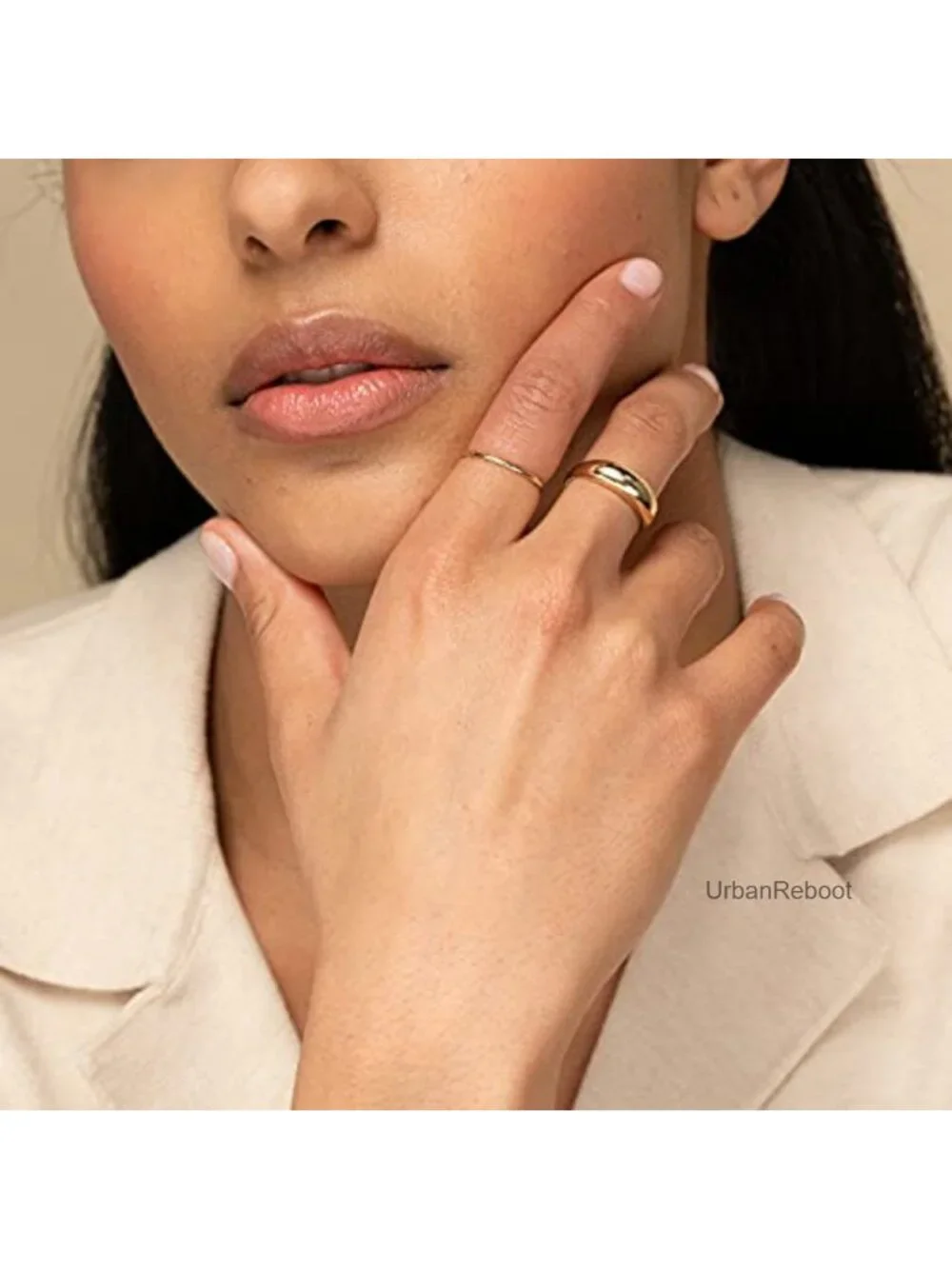 14K Gold Filled Stacking Ring Band, Minimalist Non Tarnish